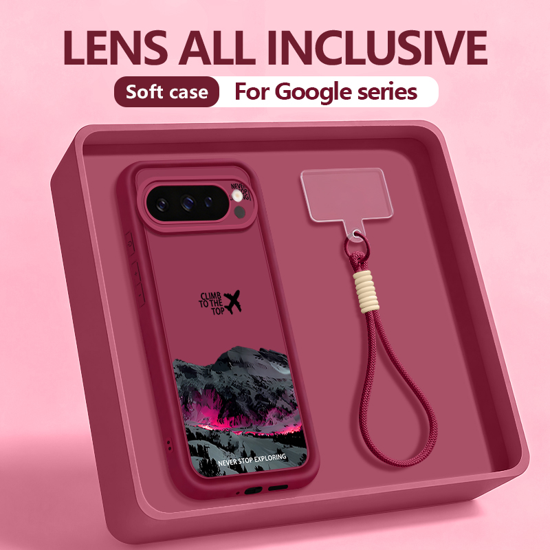 Google Pixel 8A - เคสโทรศัพท์ลายภูเขาหิมะสำหรับกูเกิลพิกเซล 10 9 โปร XL 10