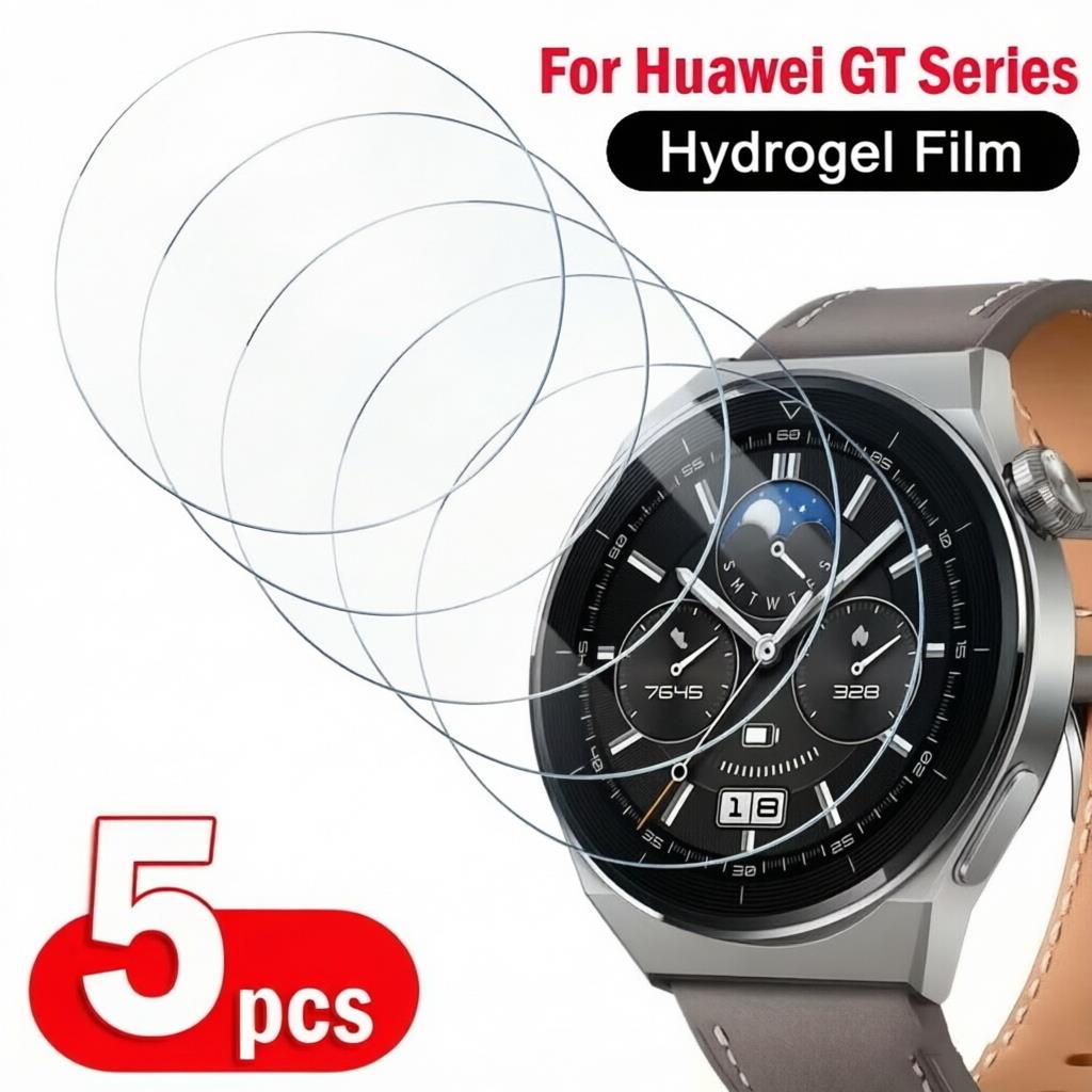 Smart Watch Accessories - 1-5 ชิ้นฟิล์มไฮโดรเจลสำหรับนาฬิกาหัวเว่ย GT3 โปร รันเนอร์ ES