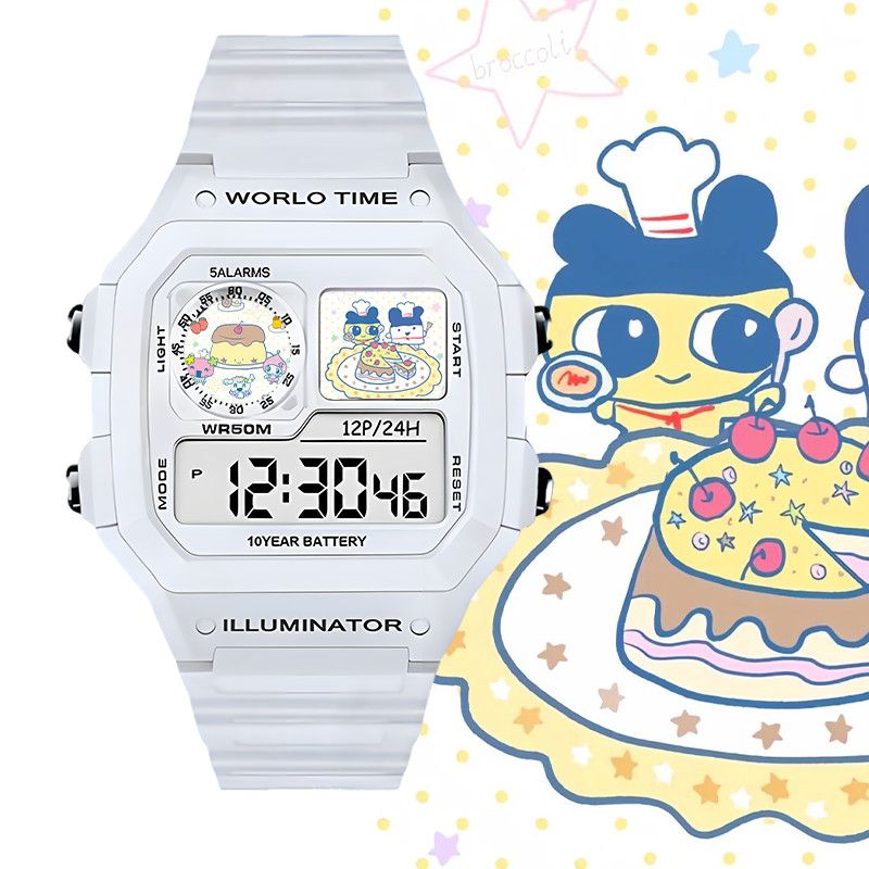 Accessories With Watch - นาฬิกาอิเล็กทรอนิกส์อัจฉริยะทามาก็อตจิ บิ๊ก มอธ จิมามินาฬิกาอิเล็กทรอนิกส์สำหรับนักเรียน ของขวัญคริสต์มาสและวันเกิด
