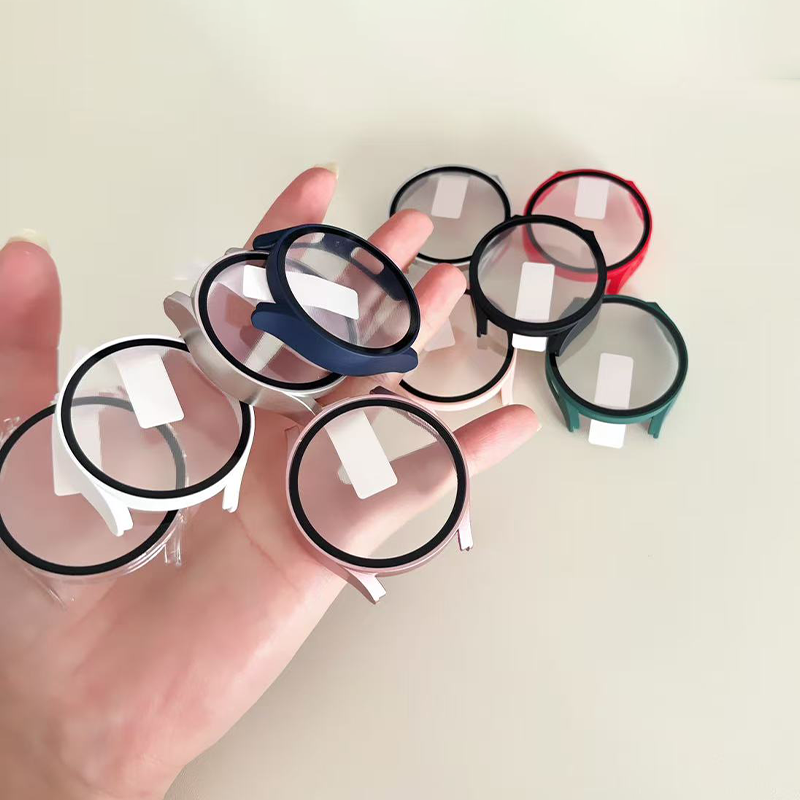 Accessories For Galaxy Watch 5 - กระจกนิรภัย + เคสสำหรับซัมซุงกาแล็กซี่วอทช์ 7/6/5/4/FE ฝาครอบกันชนพีซีป้องกันหน้าจอกาแล็กซี่วอทช์ 7