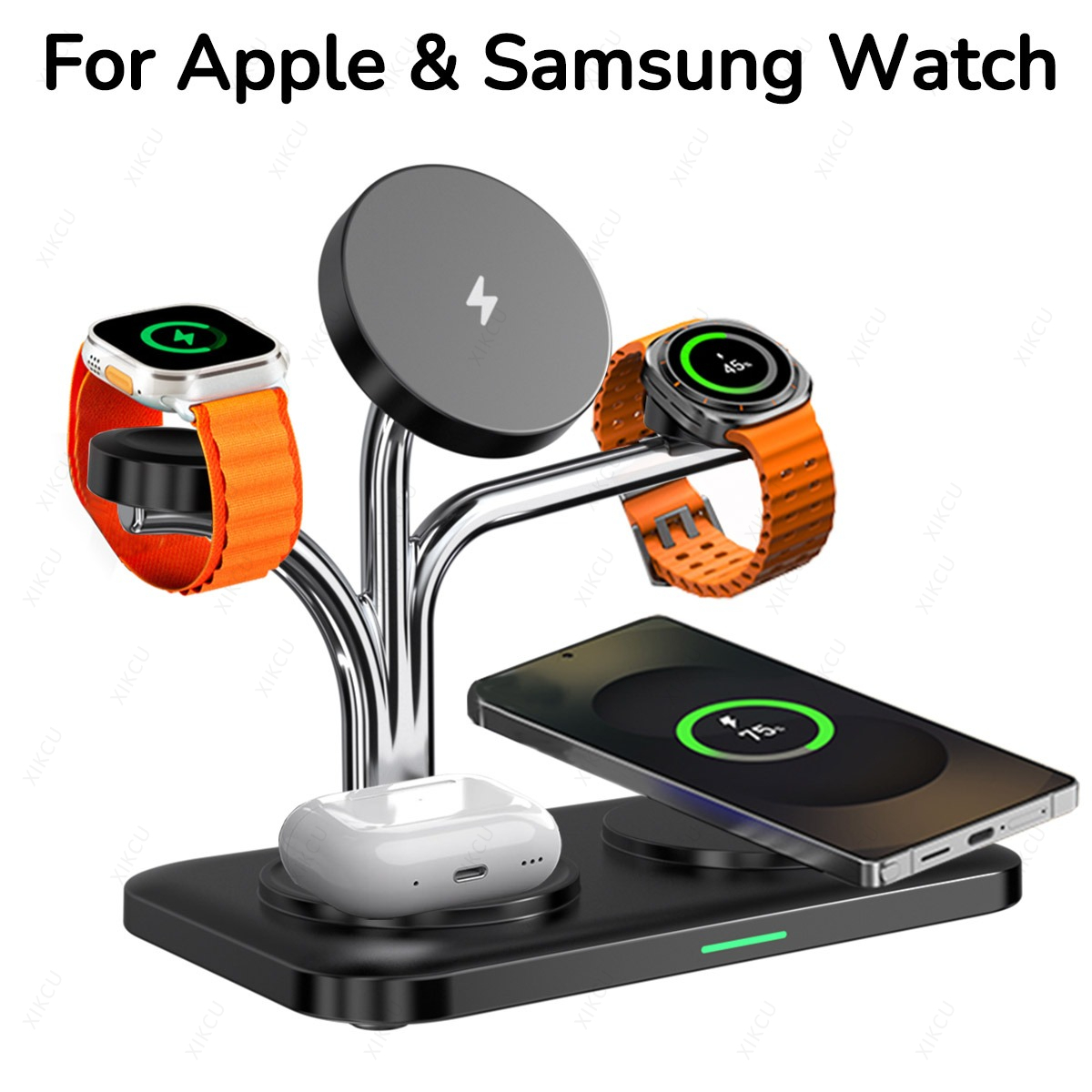 Watch Charger Cable - ที่ชาร์จไร้สายแม่เหล็ก 5 in 1 ชาร์จเร็วสำหรับโทรศัพท์และนาฬิกา รองรับ