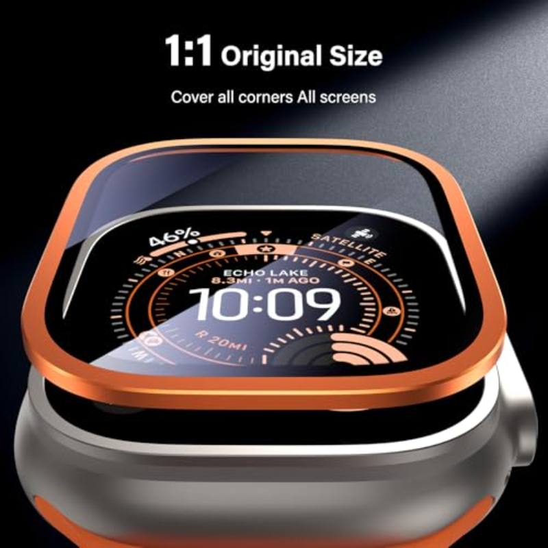 2PCS HD กระจกนิรภัยโลหะสำหรับแ - Smartwatch Case บทวิจารณ์และราคา