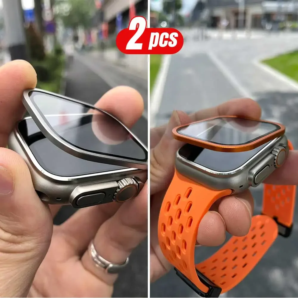 กรอบโลหะไทเทเนียม 2 ชิ้นสําหรั - Smart Watch Accessories บทวิจารณ์และราคา