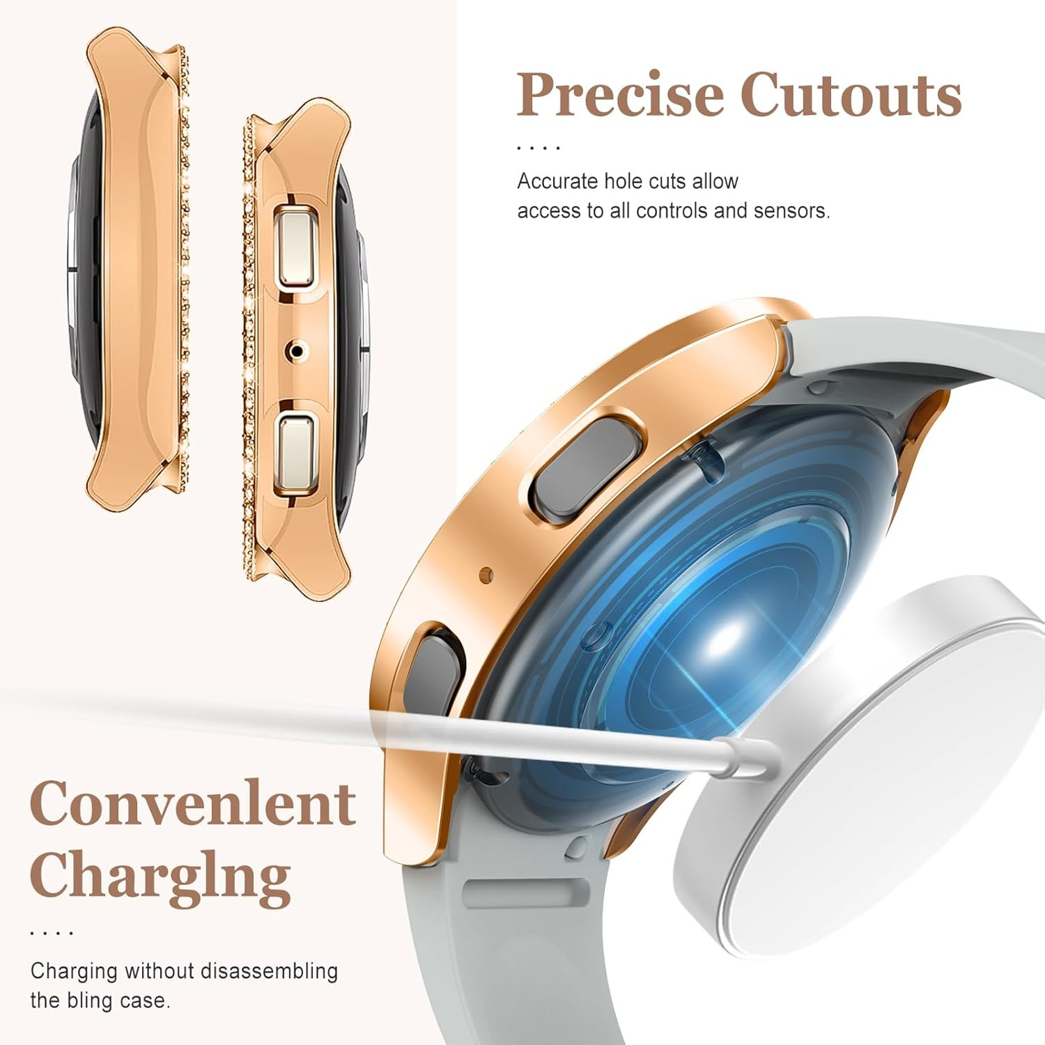 เคสนาฬิกาแบบมีประกายเพชรสำหรับ - Accessories For Galaxy Watch 5 บทวิจารณ์และราคา