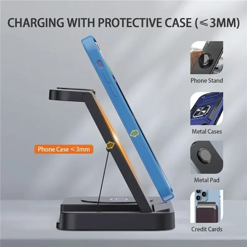 แท่นชาร์จไร้สายแบบพับได้ 4 in  - Watch Charger Cable บทวิจารณ์และราคา