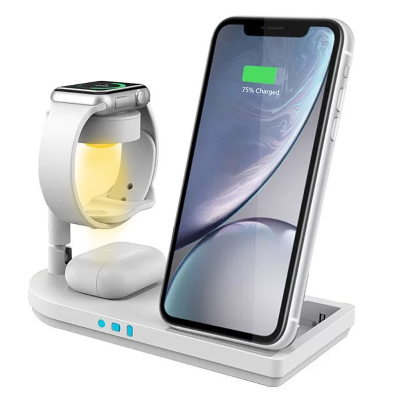 แท่นชาร์จไร้สายแบบพับได้ 3-in- - Watch Charger Cable บทวิจารณ์และราคา