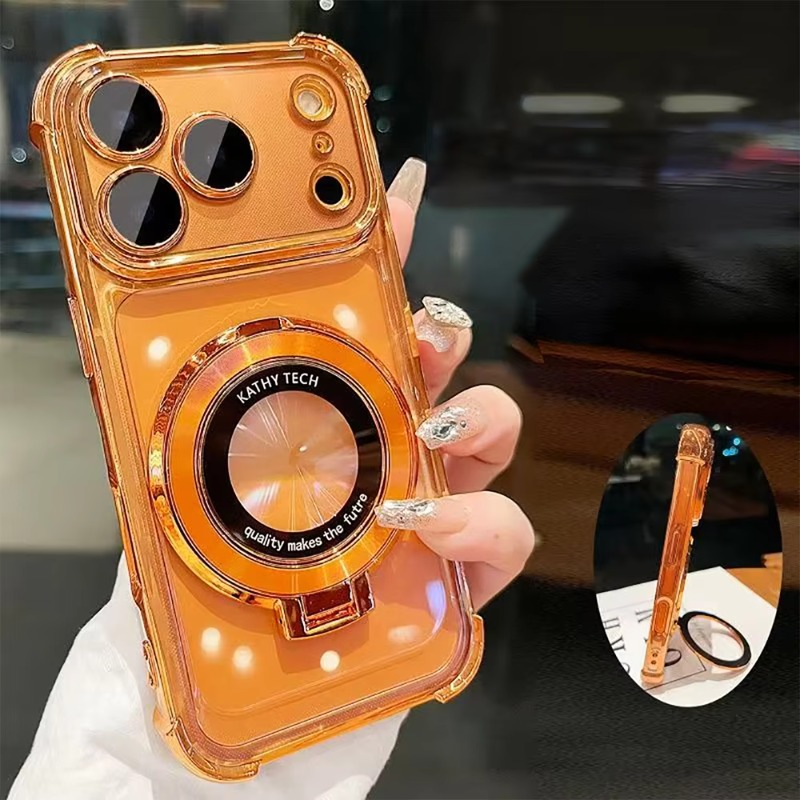 เคสโทรศัพท์ชุบสีหรูหรา พร้อมขา - Magnetic Charging Stand บทวิจารณ์และราคา