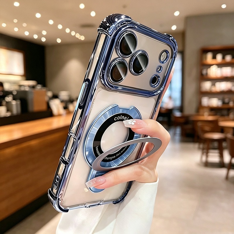เคสโทรศัพท์ชุบสีหรูหรา พร้อมขา - Magnetic Charging Stand บทวิจารณ์และราคา