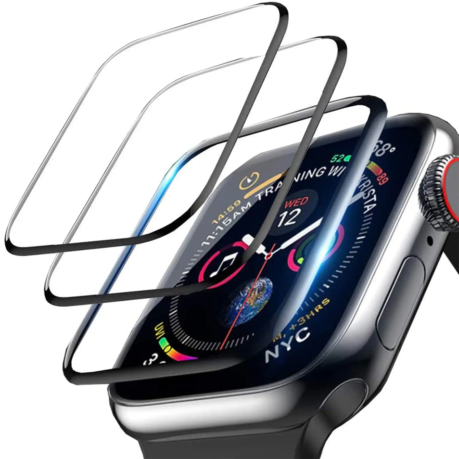 3D กระจกนิรภัยสําหรับ Apple Wa - Smart Watch Accessories บทวิจารณ์และราคา