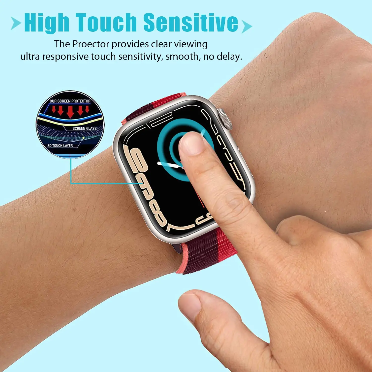 3D กระจกนิรภัยสําหรับ Apple Wa - Smart Watch Accessories บทวิจารณ์และราคา
