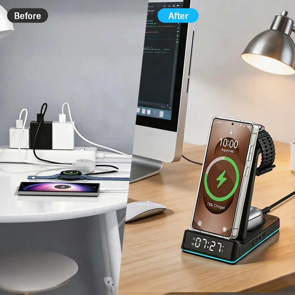 แท่นชาร์จไร้สาย 4-in-1 พร้อมนา - Watch Charger Cable บทวิจารณ์และราคา