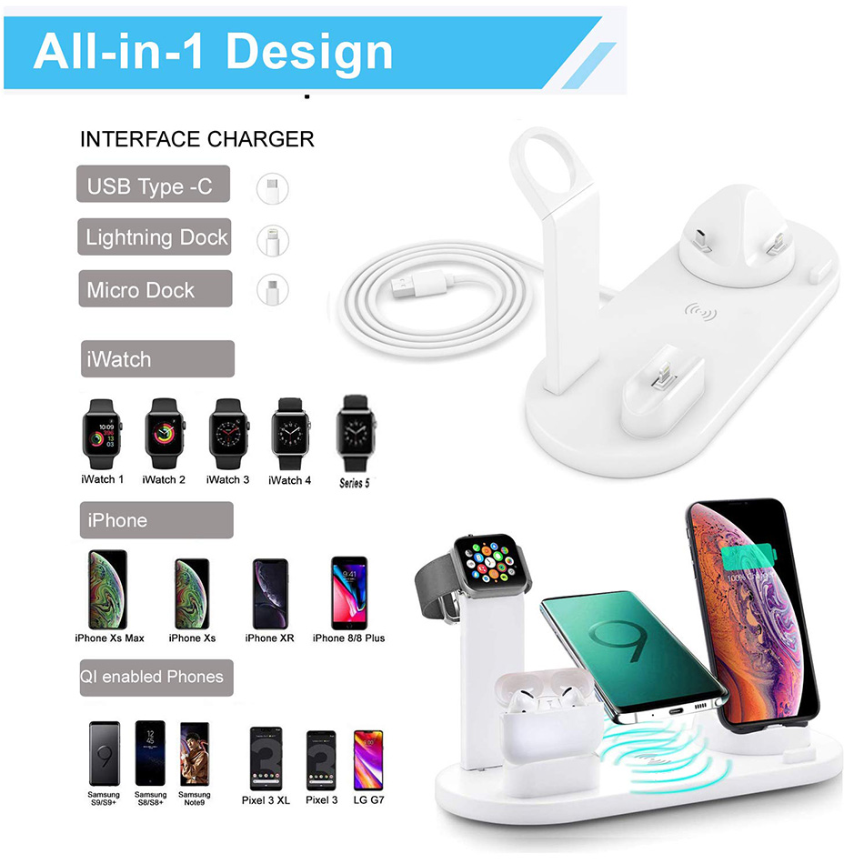 แท่นชาร์จไร้สาย 7 in 1 สำหรับ  - Watch Charger Cable บทวิจารณ์และราคา