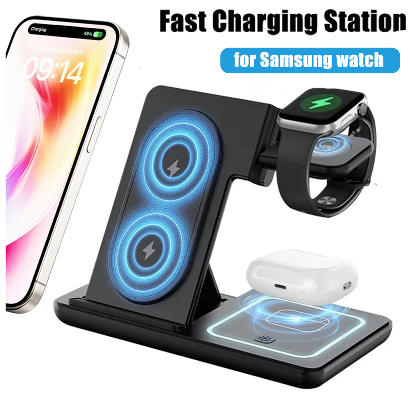 แท่นชาร์จไร้สายแบบพับได้ 3 in  - Watch Charger Cable บทวิจารณ์และราคา