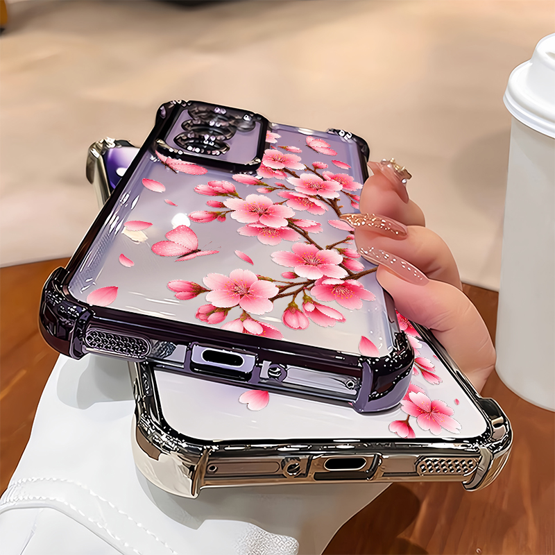 เคสโทรศัพท์ลายดอกพีชสีชมพู สำห - Oppo Reno 12 บทวิจารณ์และราคา