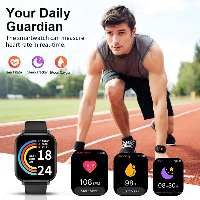 LIGE สมาร์ทวอทช์หน้าจอ HD ขนาด - Smartwatch Face บทวิจารณ์และราคา
