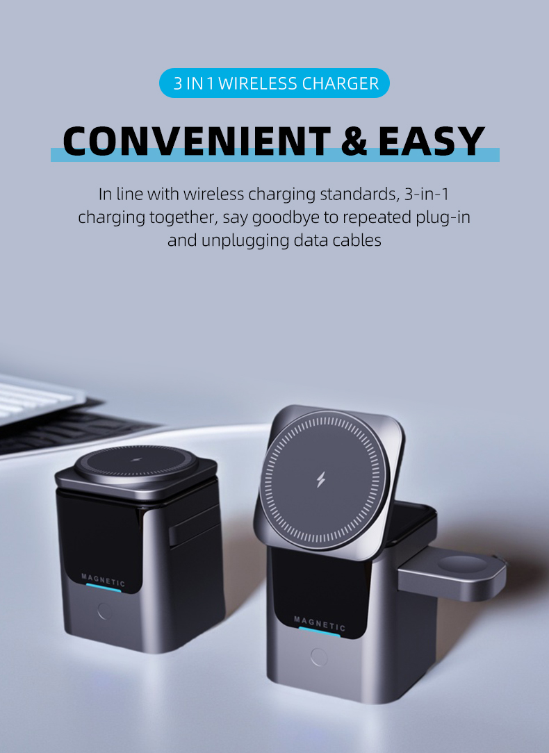 แท่นชาร์จไร้สายแม่เหล็ก 3 in 1 - Watch Charger Cable บทวิจารณ์และราคา
