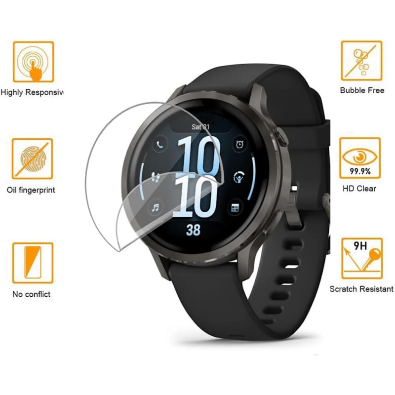 1-3PCS ตัวป้องกันหน้าจอแบบนุ่ม - Garmin Smartwatch Accessories บทวิจารณ์และราคา