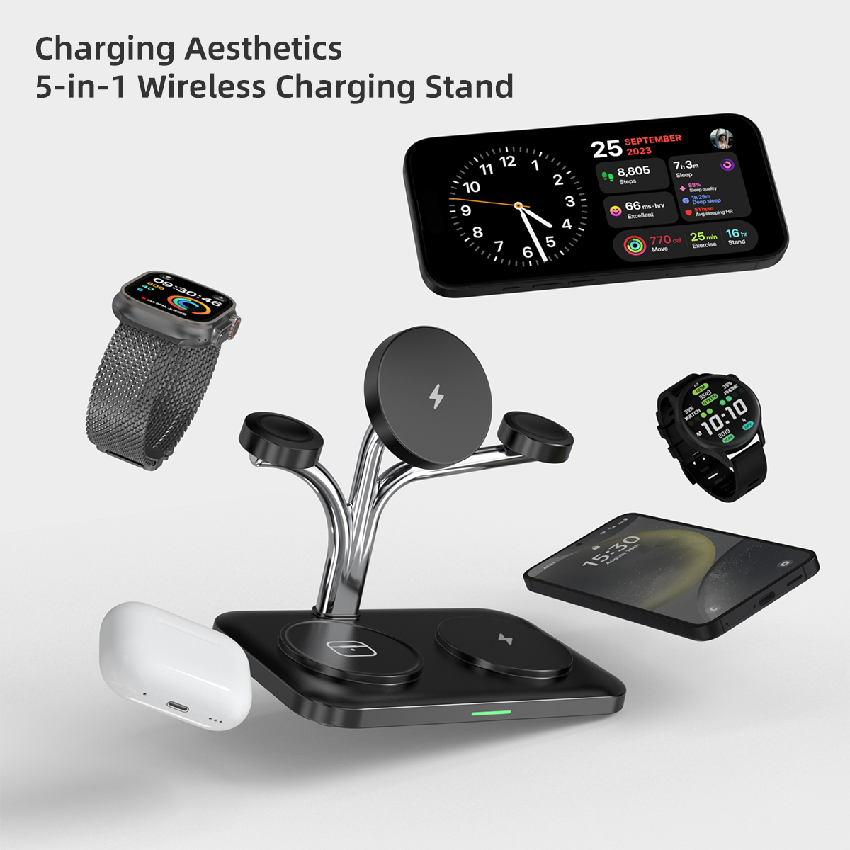 ที่ชาร์จไร้สายแม่เหล็ก 5 in 1  - Watch Charger Cable บทวิจารณ์และราคา