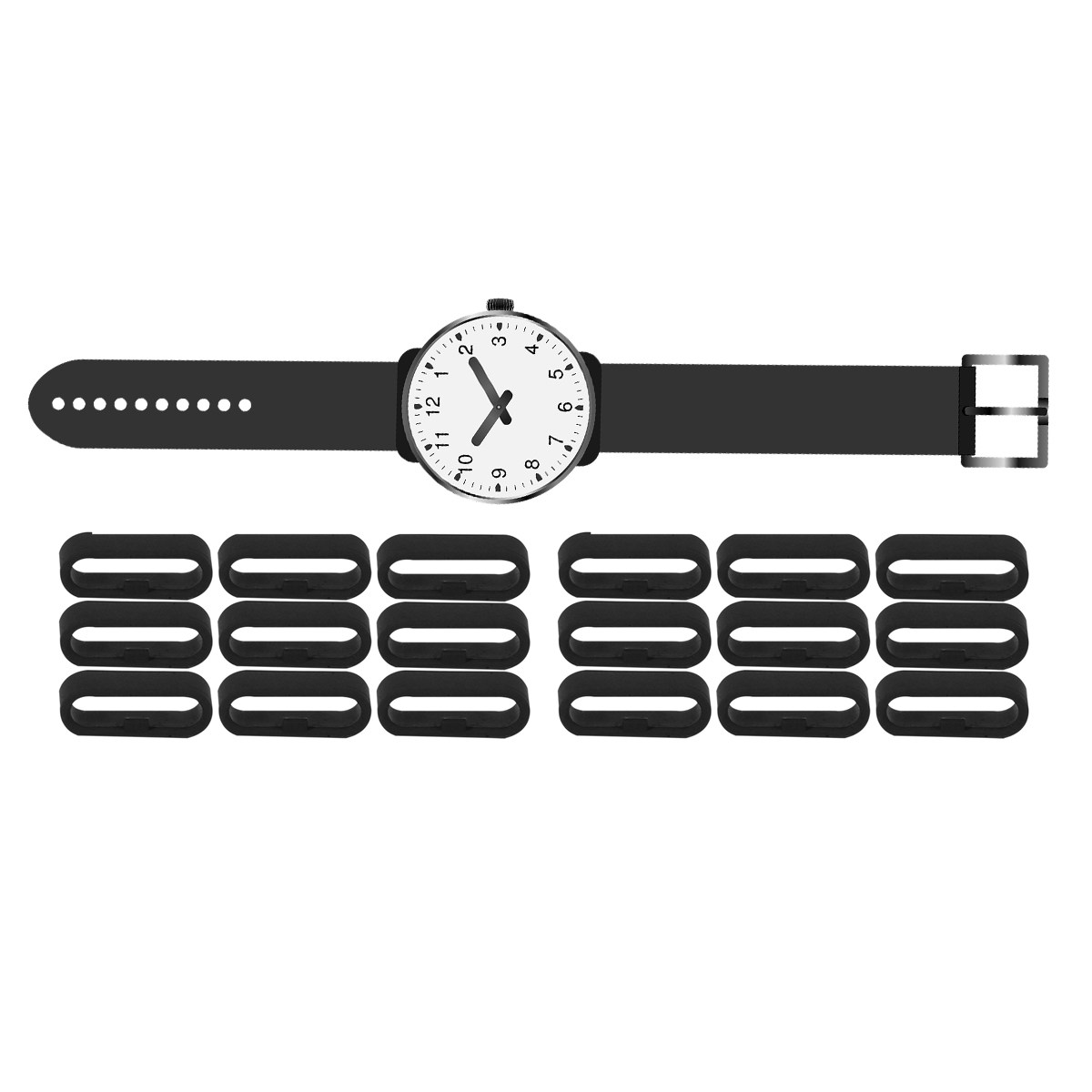 ห่วงรัดสายนาฬิกา 20 ชิ้น ห่วงซ - Silicone Band Replacement บทวิจารณ์และราคา